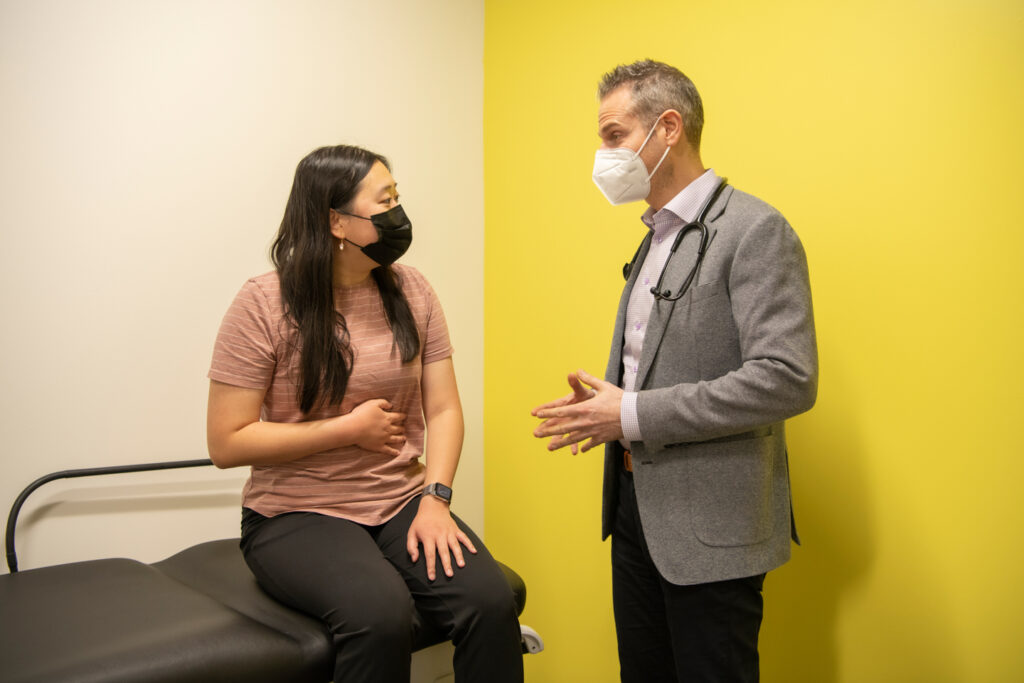 Image of Dr Brian Bressler with an IBD Centre of BC patient