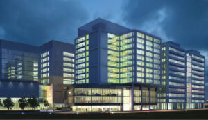 Rendering of the Clinical Support & Research Centre at the new St. Paul's